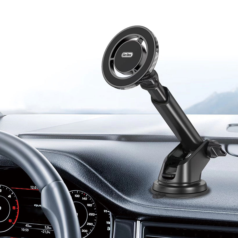 Go Des GD-HD938 Teleskopik Tasarım 360 Derece Dönebilen Magnetik Araç Telefon Tutucu Siyah