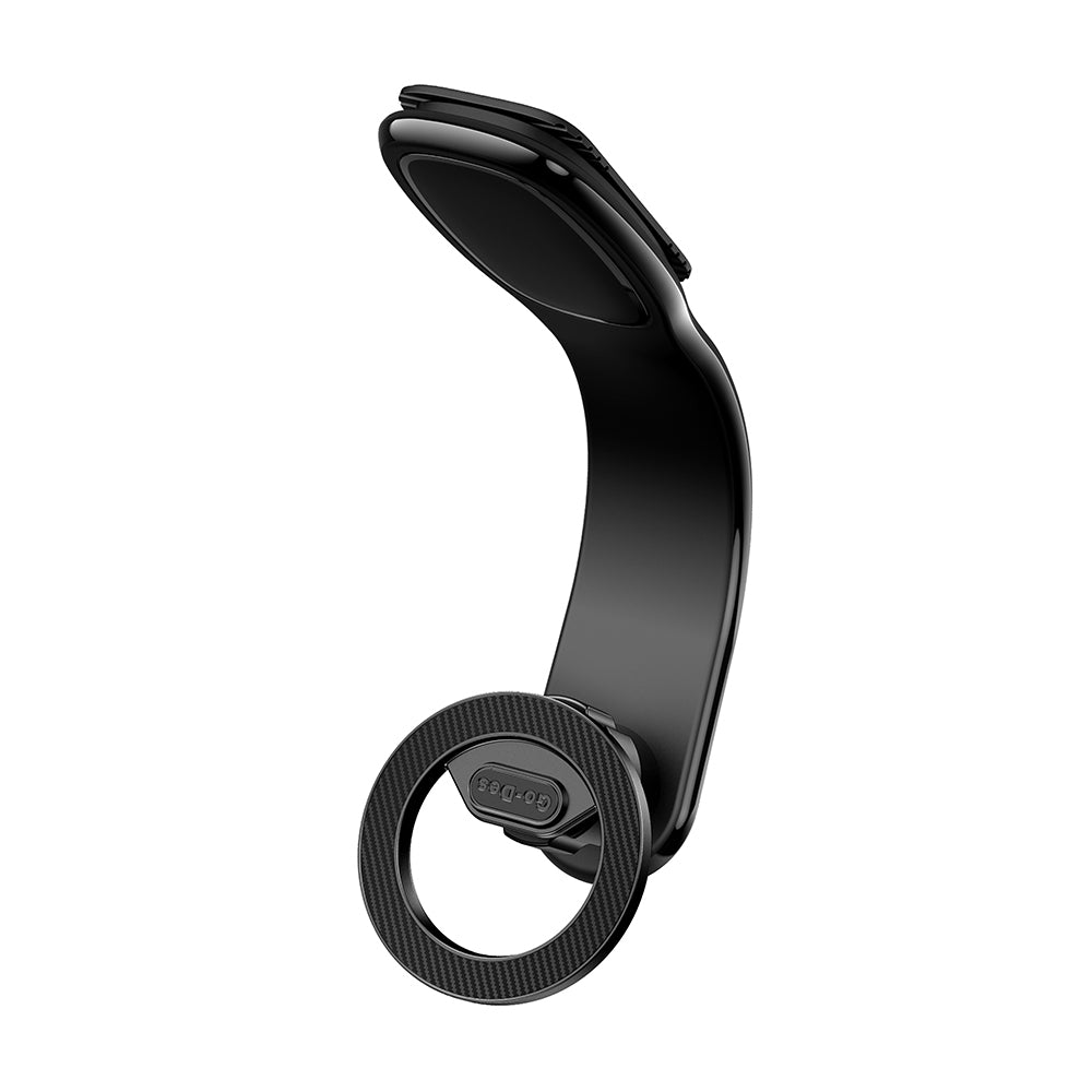 Go Des GD-HD987 Magnetik M-safe Uyumlu Bükülebilen Eğimi ve Düz Zemin Araç Telefon Tutucu Siyah