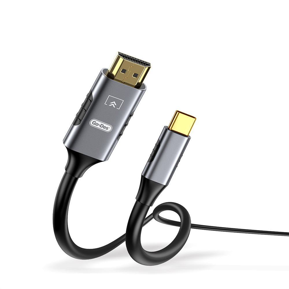 Go Des GD-HM813 Type-C to HDTV Cable 1.8M Gray