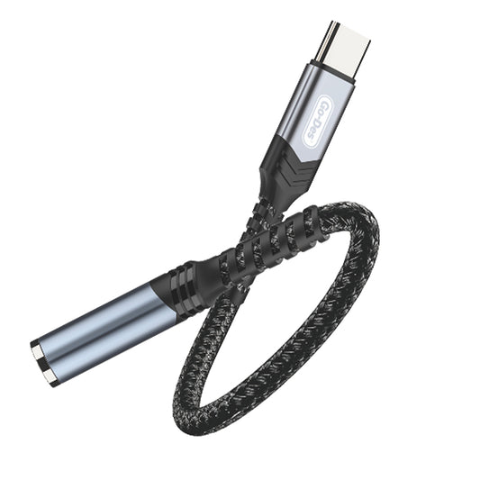 Go Des GD-UC068 Type-C to 3.5mm Aux Converter Audio Adapter Black