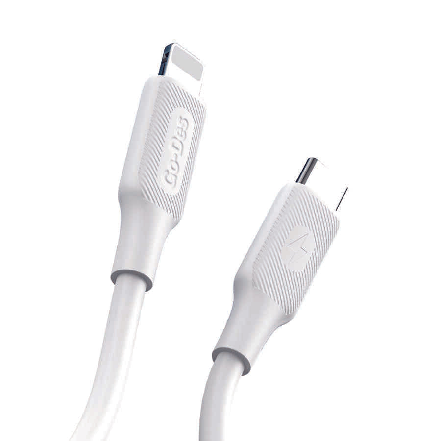 Go Des GD-UC572 Type-C to Lightning PD Fast Charging Cable 20W 1 meter White
