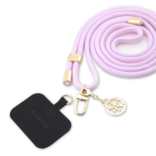 GUESS Metal Logo Cell Phone Lanyard Lilac