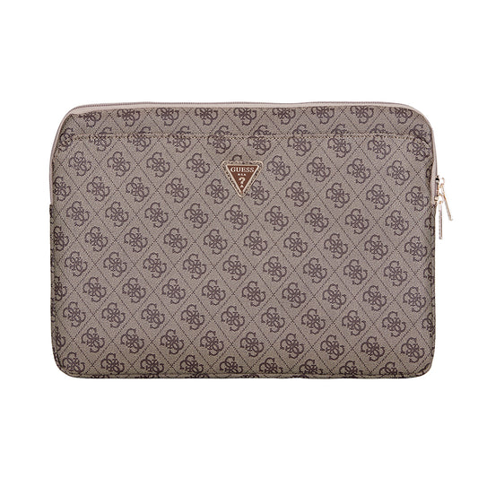 Guess Orjinal Lisanslı 4G Desenli Üçgen Logolu 14 inç Laptop Çantası