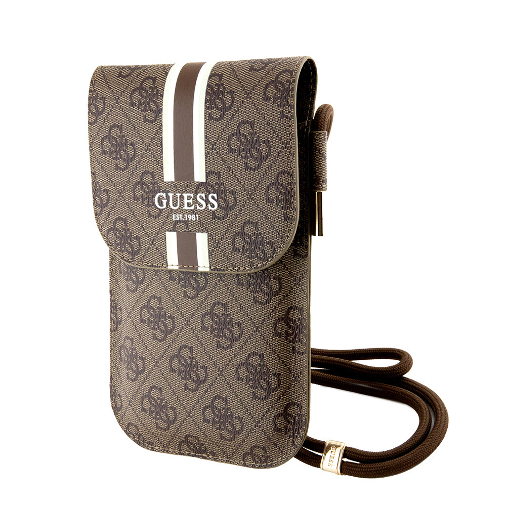 Guess Original Licensed 4G Patterned Shoulder Bag with Magnet Cover, Pink