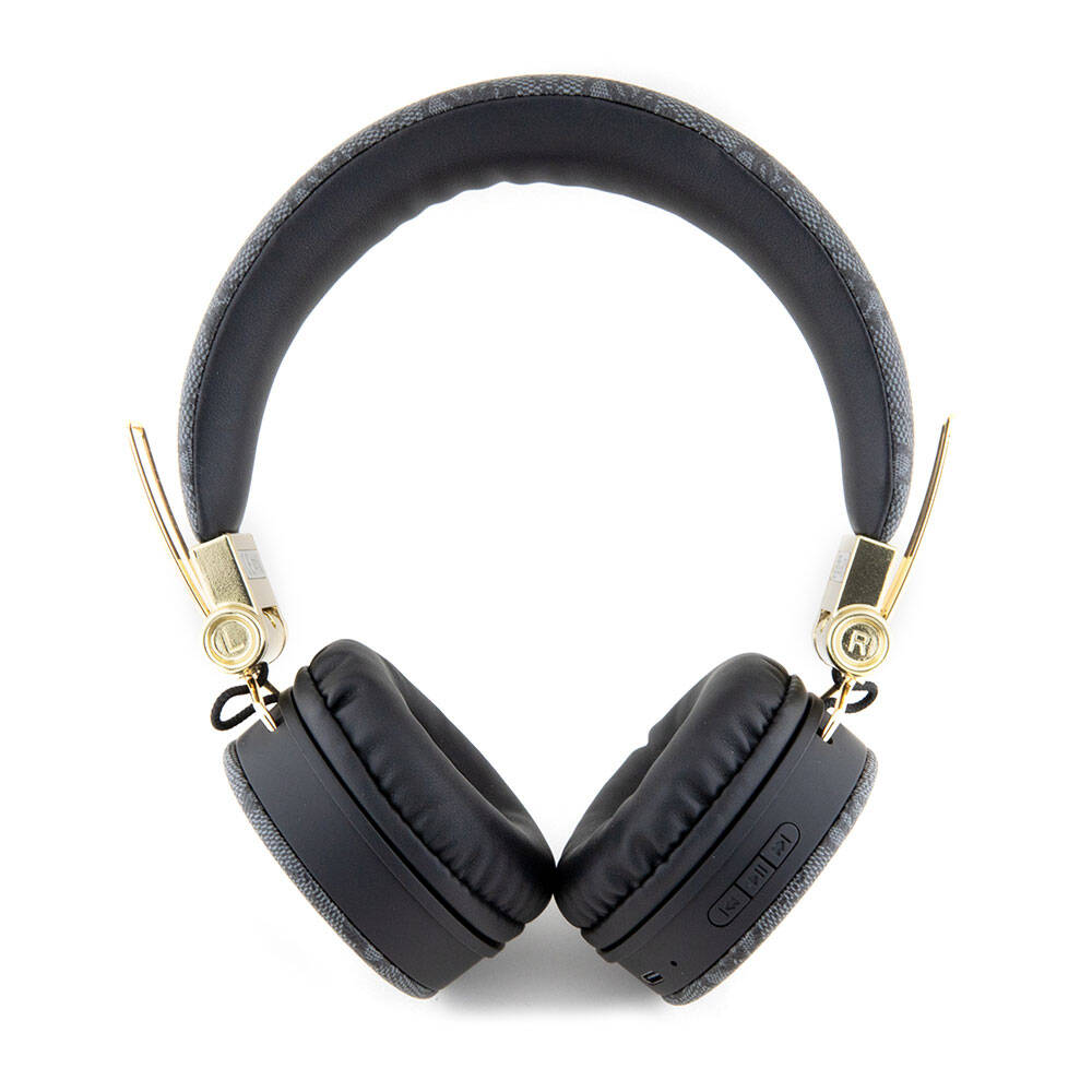 Guess Original Licensed 4G Metal Logo PU Leather Adjustable Over-Ear Bluetooth Headphones Pink