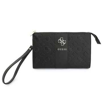 Guess Orjinal Lisanslı Peony ve 4G Desenli Şerit Detaylı Metal Logolu Omuz Askılı El Çantası