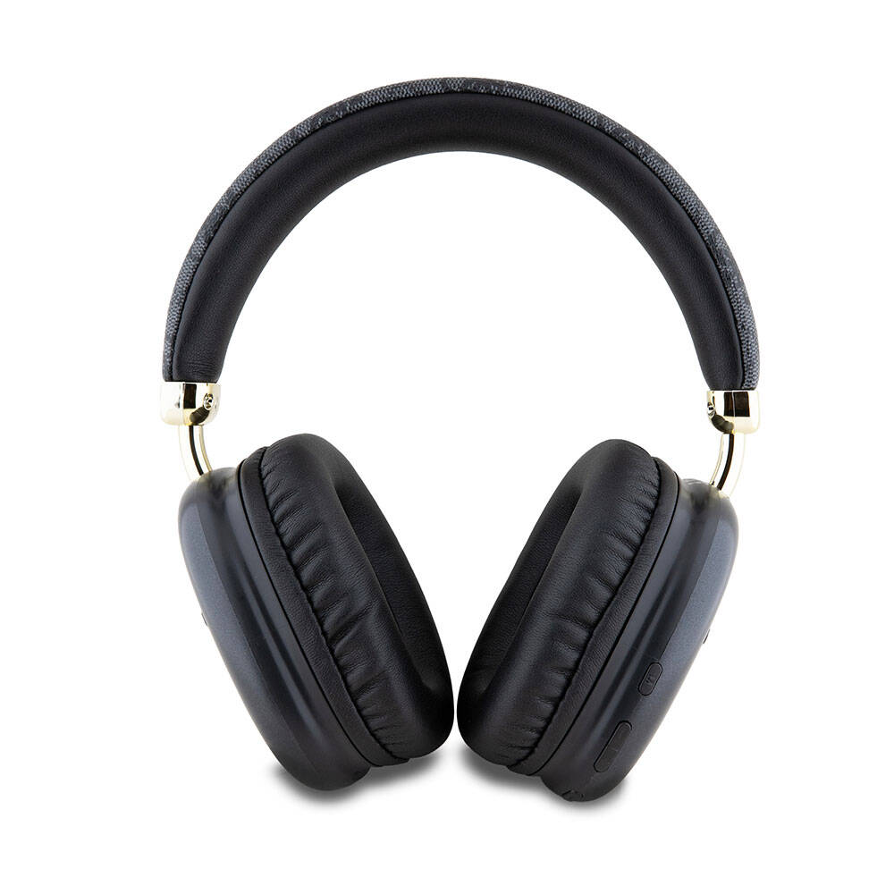 Guess Original Licensed PU 4G Patterned Triangle Logo Over-Ear Bluetooth Headphones Black