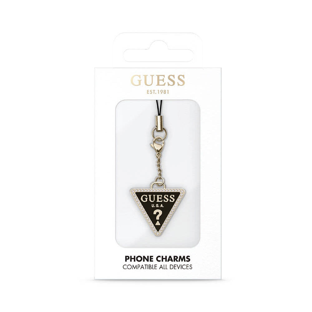 Guess Original Licensed Stoned Triangle Logo Phone Strap Gold