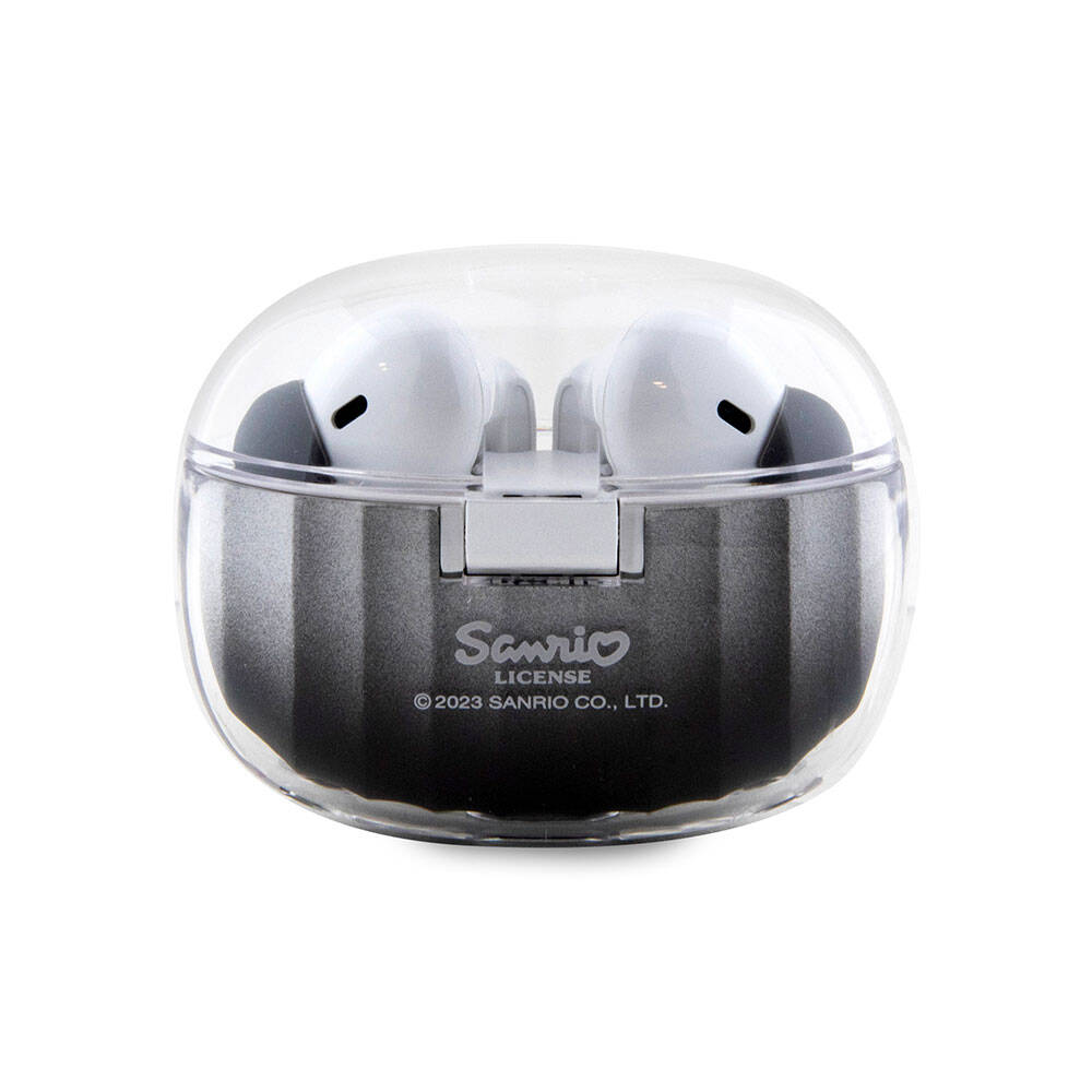 Hello Kitty Original Licensed Color Gradient Design Electroplating Logo TWS Bluetooth Headphones Black