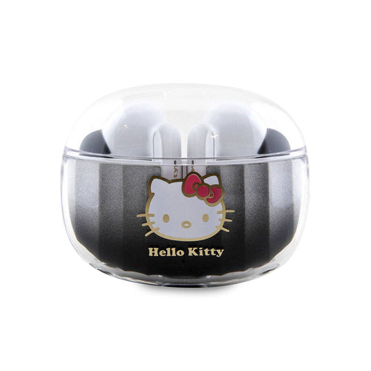 Hello Kitty Orjinal Lisanslı Renk Geçişli Tasarım Elektroplating Logolu TWS Bluetooth Kulaklık Siyah