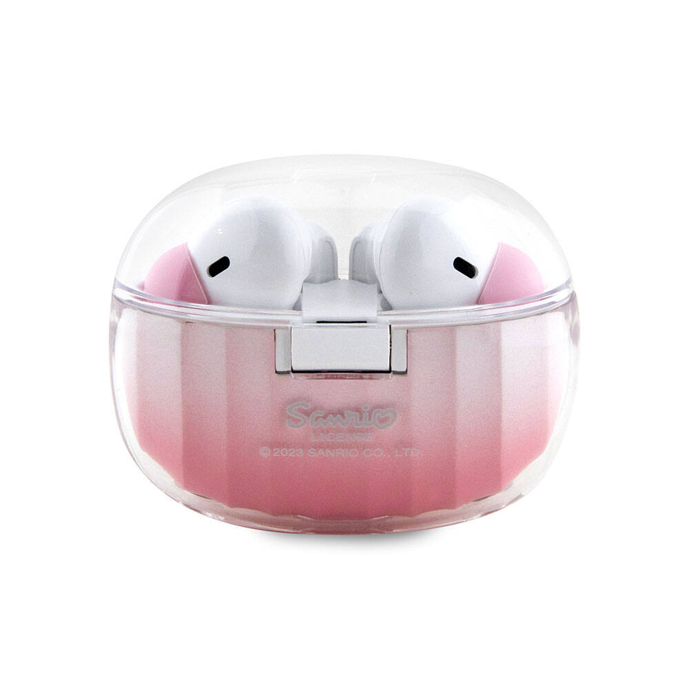 Hello Kitty Orjinal Lisanslı Renk Geçişli Tasarım Elektroplating Logolu TWS Bluetooth Kulaklık Mor