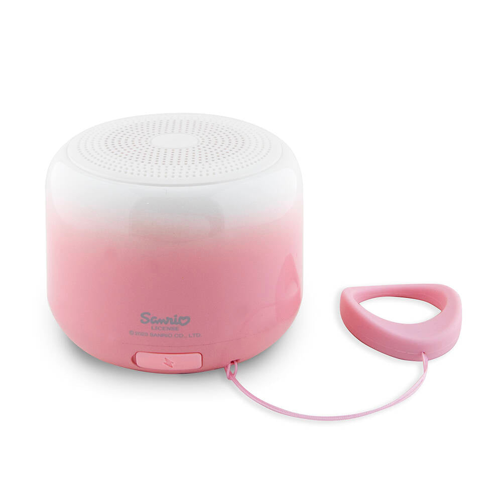 Hello Kitty Color Gradient Electroplating Logo Finger Grip Mini Bluetooth Speaker Pink