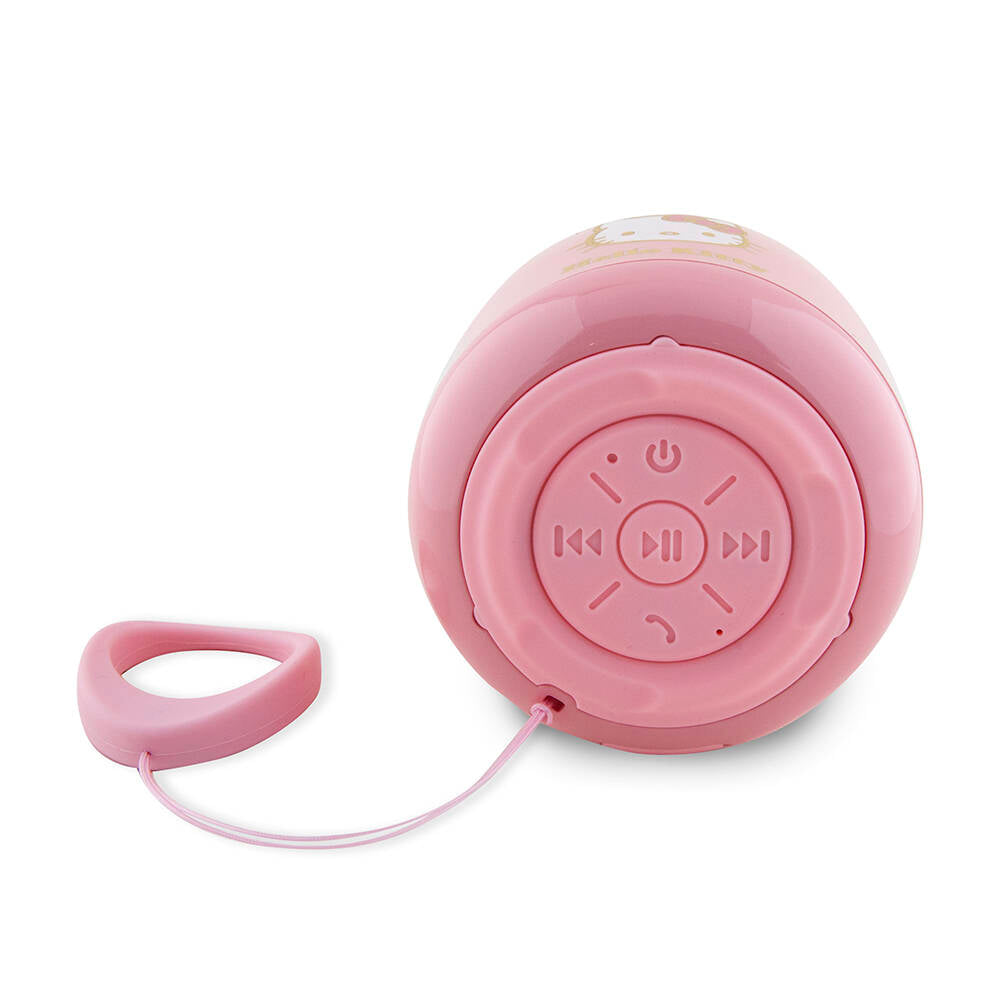 Hello Kitty Color Gradient Electroplating Logo Finger Grip Mini Bluetooth Speaker Pink