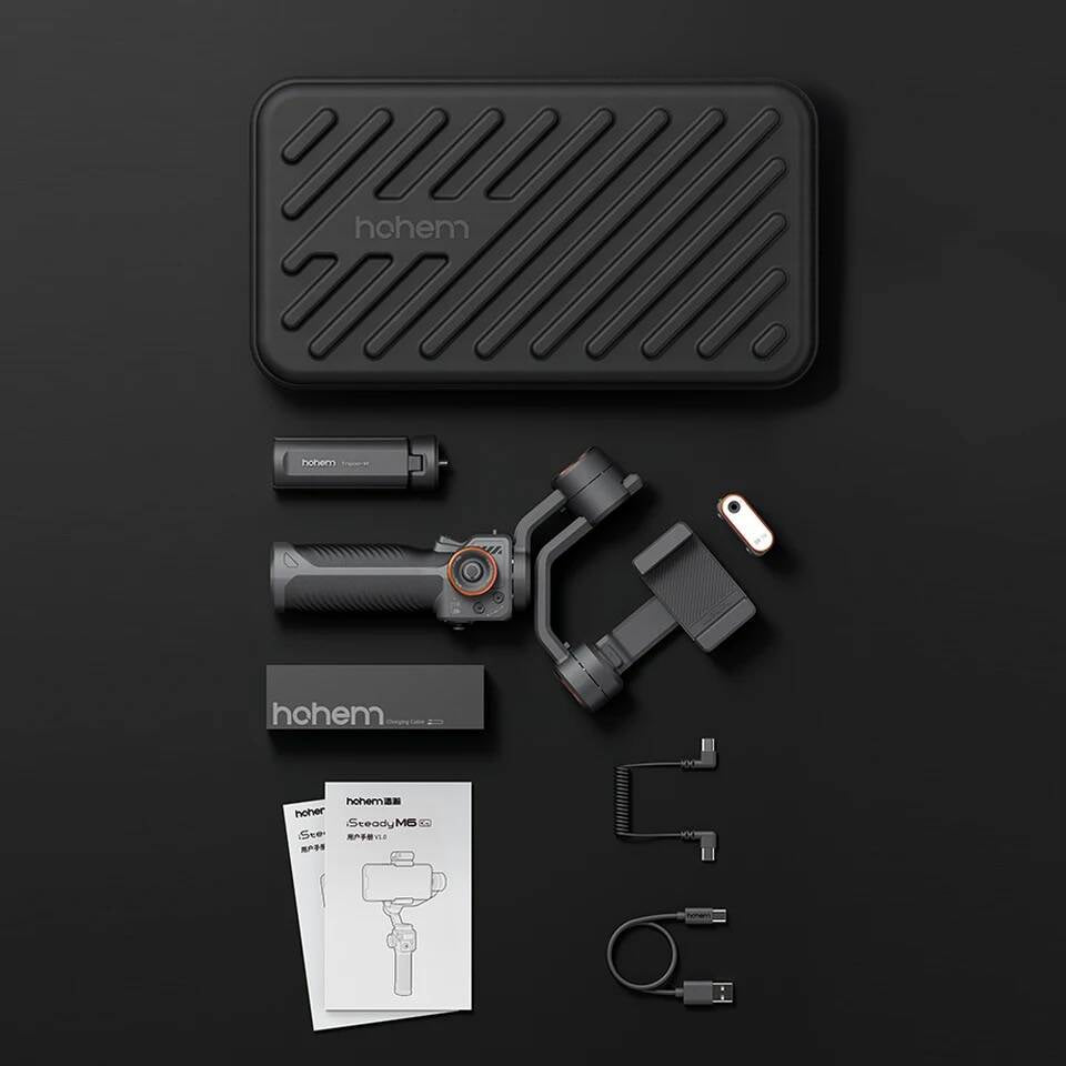 Hohem iSteady M6 3 Eksenli El Tipi AI Yapay Zeka Görüş Sensörlü Gimbal Stabilizatör Siyah