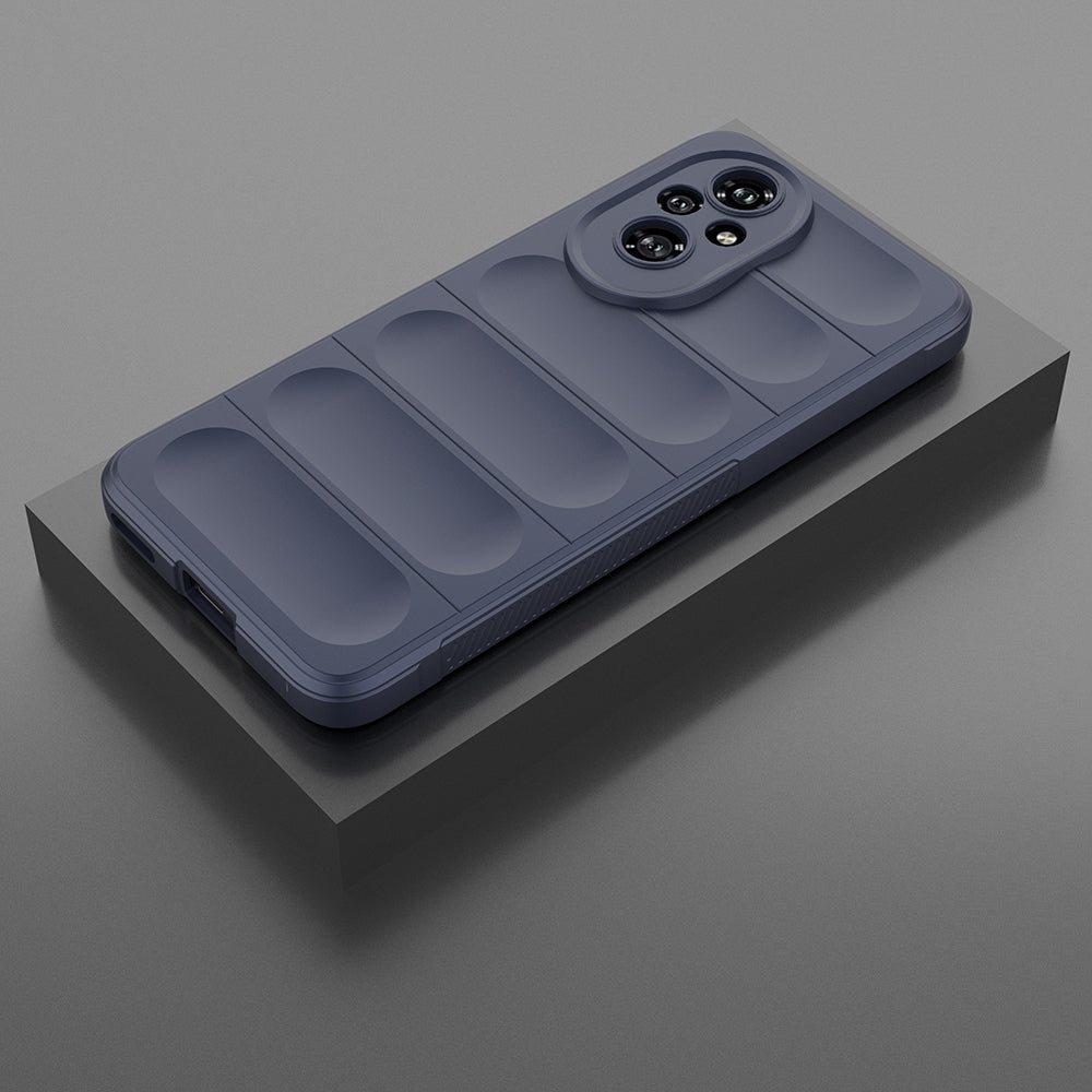 Honor 200 Case Flexible TPU Hollow Back Surface Design Zore Ethnic Silicone Cover Navy Blue