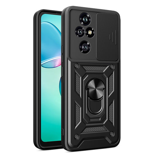 Honor 200 Pro Case Magnetic Stand Camera Protection Zore Sliding Vega Cover Black