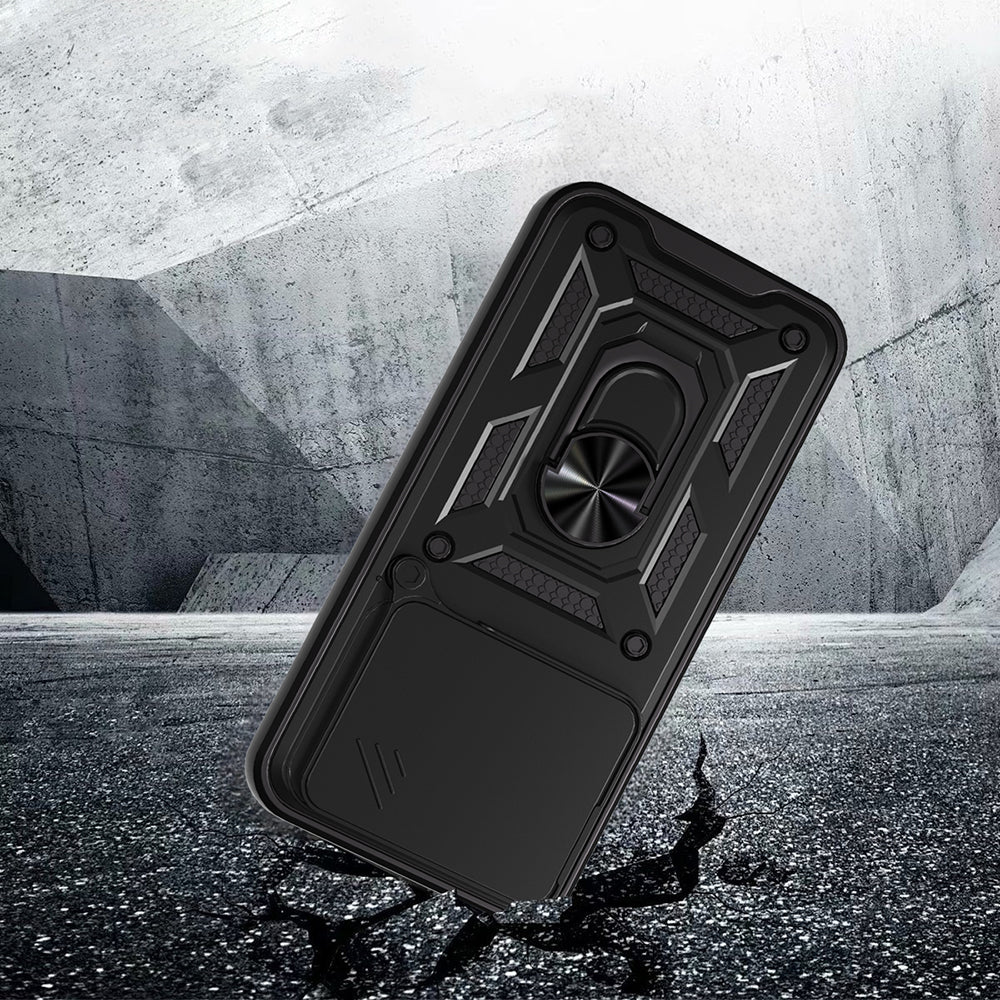 Honor 400 Case Magnetic Stand Camera Protection Zore Sliding Vega Cover Black