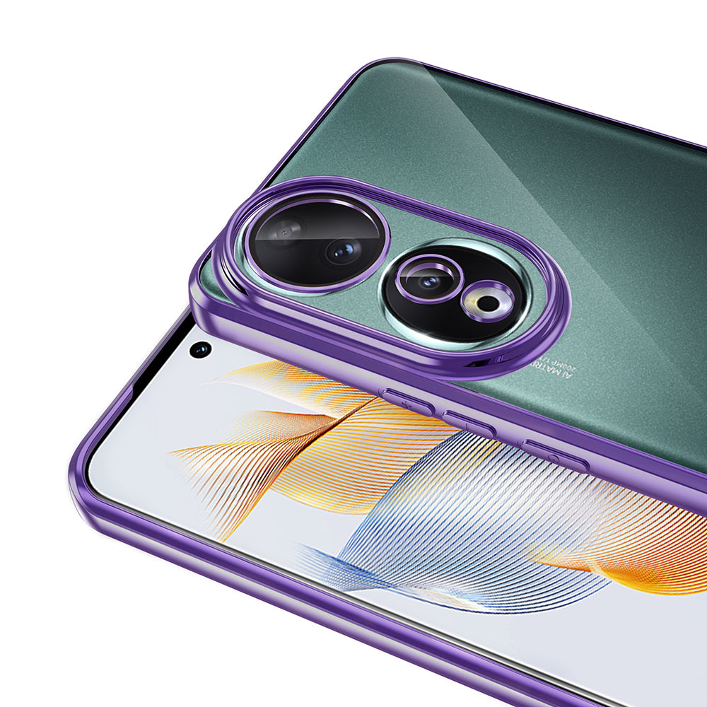 Honor 90 Case Camera Protection Logo Showing Zore Omega Cover Deep Purple