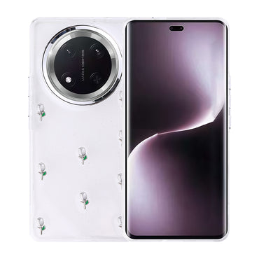 Honor Magic 7 Lite Case Airbag Design Glitter Transparent Zore Polar Cover Bow