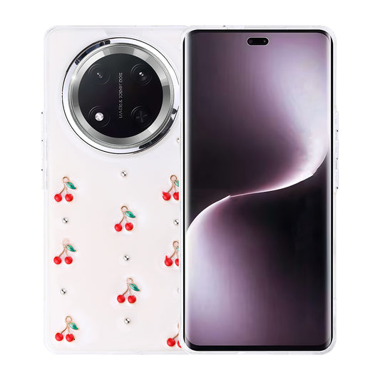 Honor Magic 7 Lite Case Airbag Design Glitter Transparent Zore Polar Cover Cherry