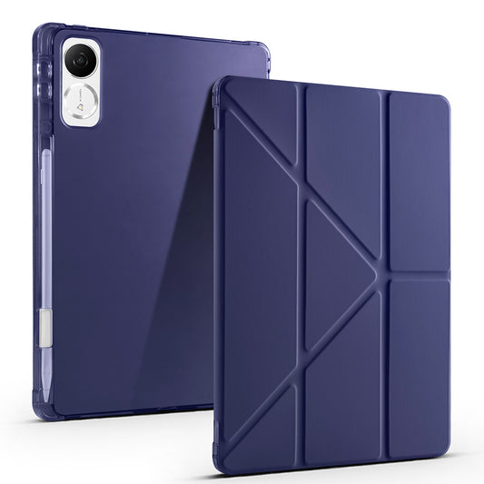 Honor Pad V9 Case Zore Tri Folding Stand Case with Pen Compartment Navy Blue