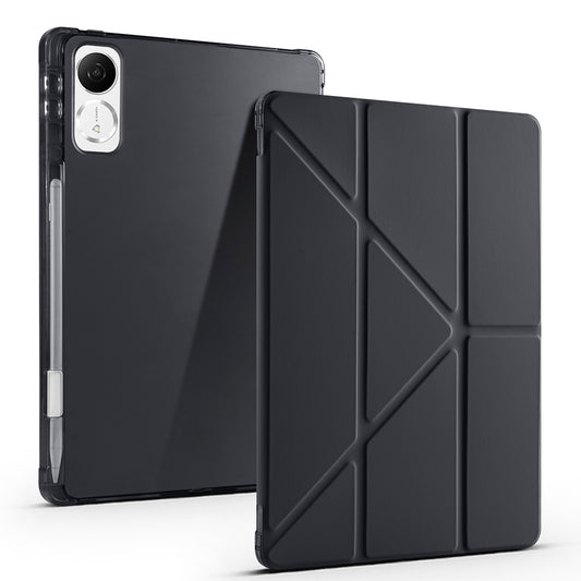 Honor Pad V9 Case Zore Tri Folding Stand Case with Pen Compartment Black