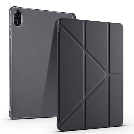 Honor Pad X8A Case Zore Tri Folding Stand Case with Pen Compartment Black