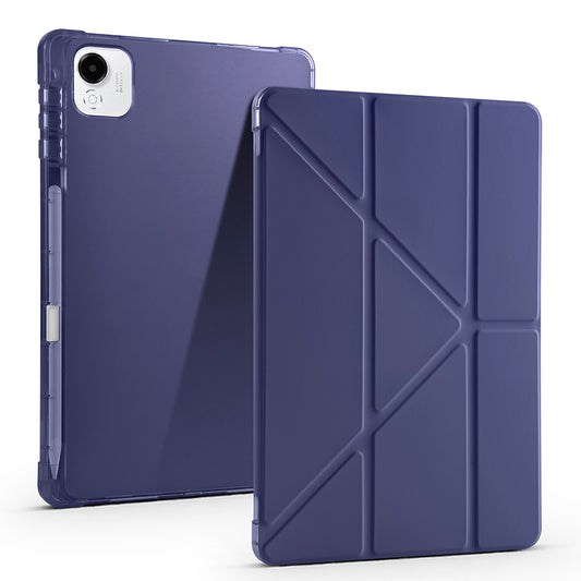 Honor Pad X9 Pro Case Zore Tri Folding Stand Case with Pen Compartment Navy Blue