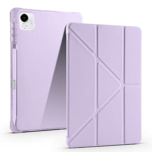 Honor Pad X9A Case Zore Tri Folding Stand Case with Pen Compartment Lilac