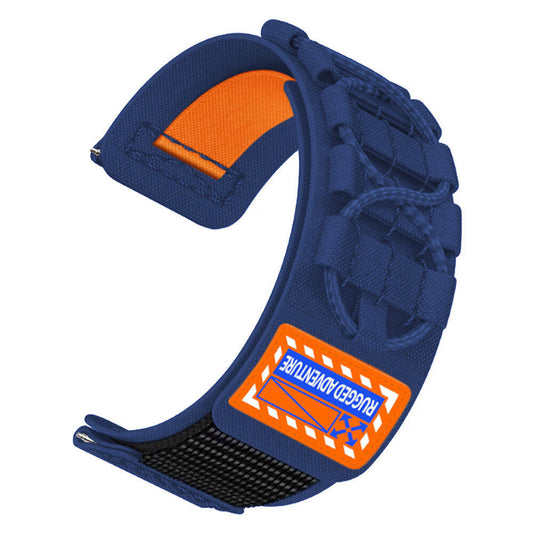 Huawei GT2 42mm Zore KRD-112 20mm Orbital Braided Rope Design Nylon Fabric Mesh Strap Blue