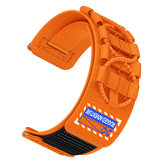 Huawei GT2 46mm Zore KRD-112 22mm Orbital Braided Rope Design Nylon Fabric Mesh Strap Orange