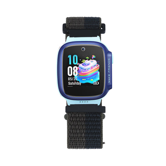 Huawei GT4 41mm Zore KRD-03 18mm Children's Mesh Strap Gray-Navy Blue