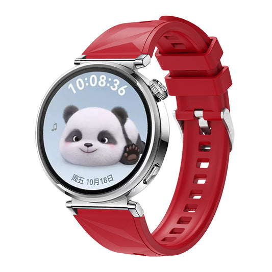 Huawei GT4 41mm Zore KRD-129 18mm Silicone Band Strap Red