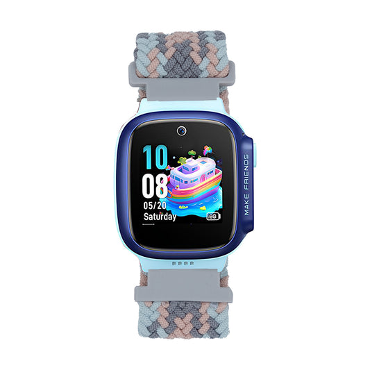 Huawei GT4 41mm Zore KRD-139 18mm Children's Braided Strap Gray-Pink