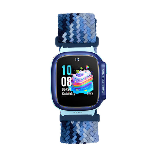 Huawei GT4 41mm Zore KRD-139 18mm Children's Knitted Strap Navy Blue