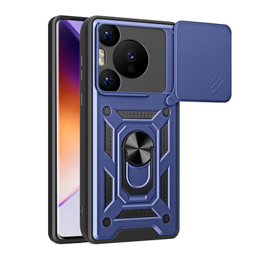 Huawei Pura 70 Pro 5G Case Magnetic Stand Camera Protection Zore Sliding Vega Cover Black