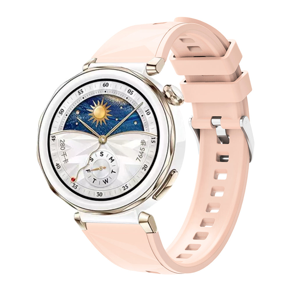 Huawei Watch GT5 Pro 42mm Zore KRD-129 Silicone Band Strap Pink