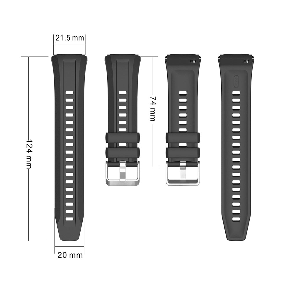 Huawei Watch GT5 Pro 46mm Zore KRD-130 Silicone Band Strap Starlight