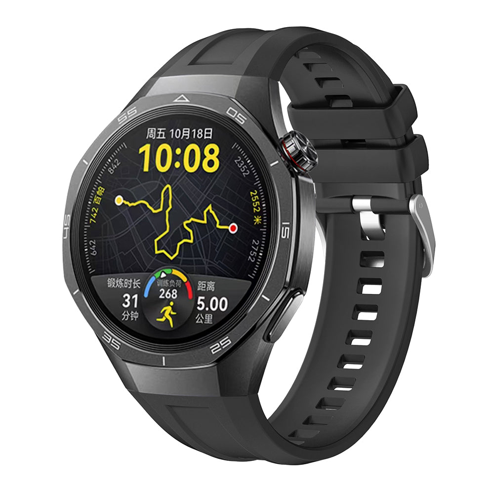 Huawei Watch GT5 Pro 46mm Zore KRD-130 Silicone Band Strap Black