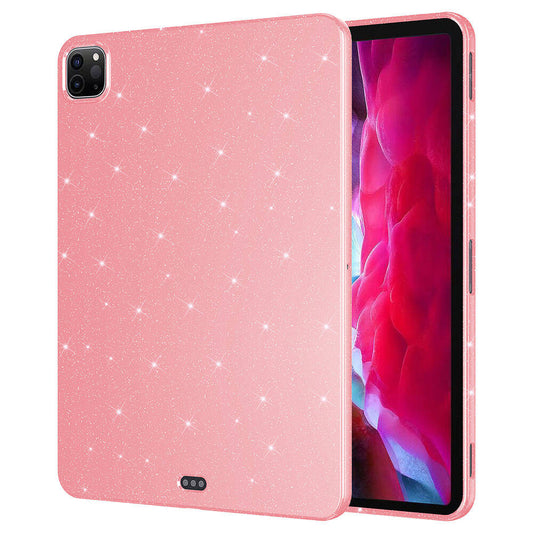 iPad Pro 11 2020 (2nd Generation) Glittery Shiny Look Zore Tablet Cotton Case Pink