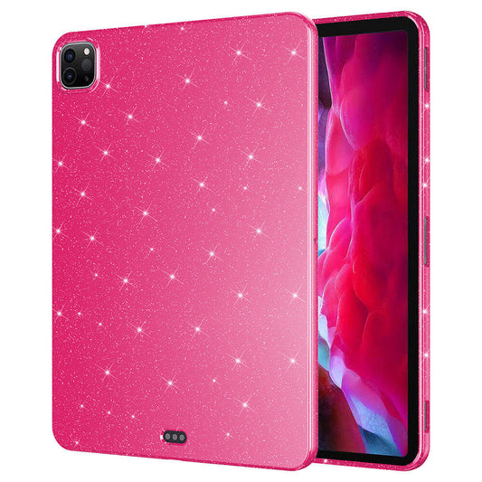 iPad Pro 11 2022 M2 Glittery Shiny Look Zore Tablet Cotton Case Pink Dark
