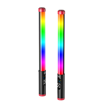 Jmary FM-128RGB OLED Ekran Göstergeli RGB Led Işıklı Su Geçirmez Aydınlatma Çubuğu Siyah