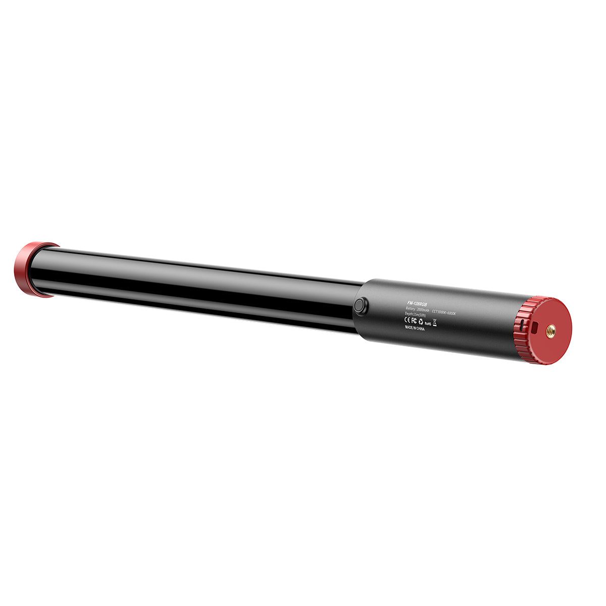 Jmary FM-128RGB OLED Ekran Göstergeli RGB Led Işıklı Su Geçirmez Aydınlatma Çubuğu Siyah