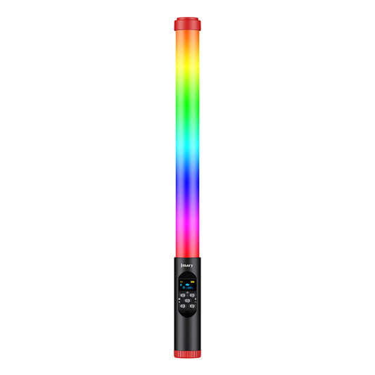 Jmary FM-128RGB OLED Ekran Göstergeli RGB Led Işıklı Su Geçirmez Aydınlatma Çubuğu Siyah