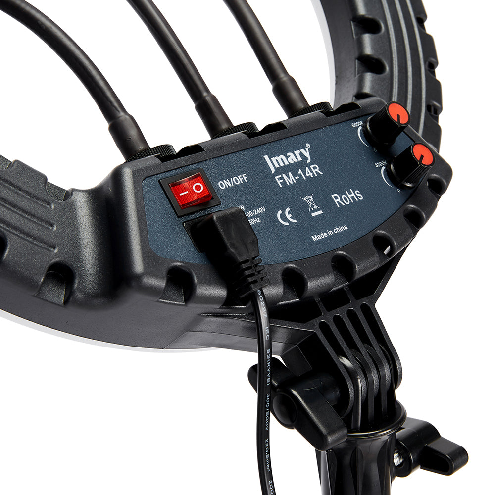 Jmary FM-14R Kumandalı 34cm Işıklı Telefon Tutucu Ring Light Siyah