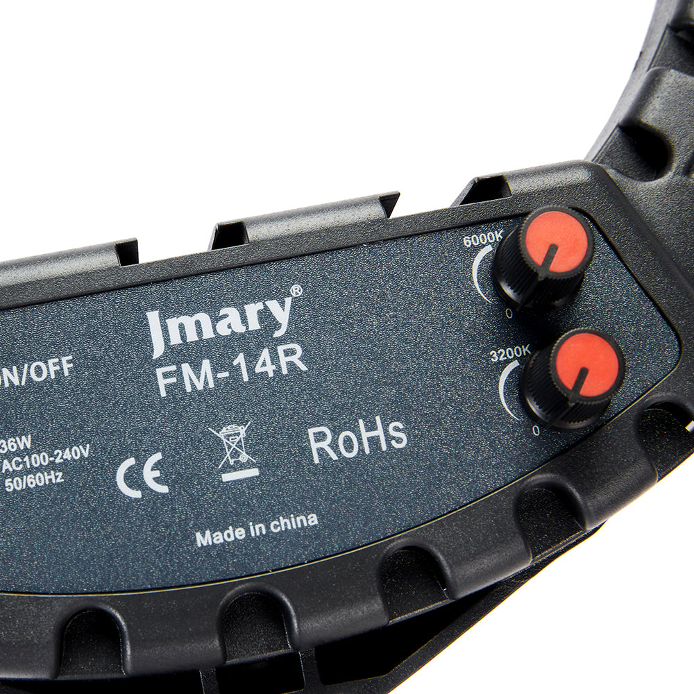 Jmary FM-14R Kumandalı 34cm Işıklı Telefon Tutucu Ring Light Siyah