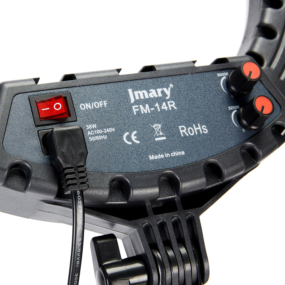 Jmary FM-14R Kumandalı 34cm Işıklı Telefon Tutucu Ring Light Siyah