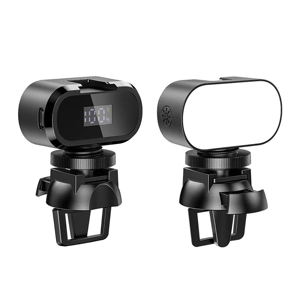 Jmary FM-16RGB Mandallı Dijital LED Göstergeli Telefon-Kamera Üstü RGB Lamba 750mAh Siyah