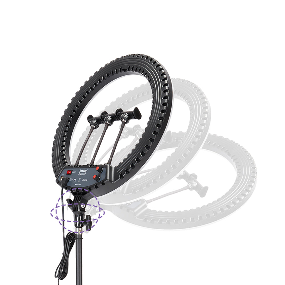 Jmary FM-18R Uzaktan Kumandalı 43cm Işıklı Telefon Tutucu Ring Light Siyah