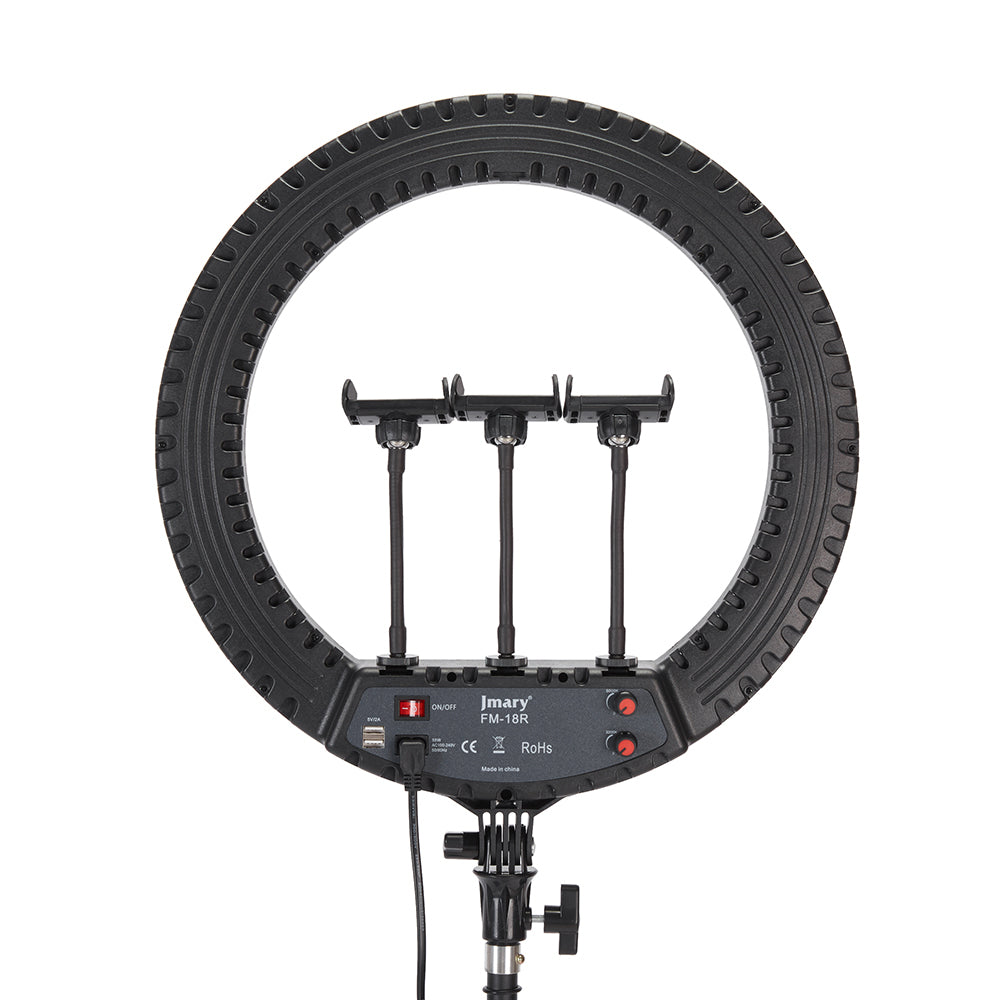 Jmary FM-18R Uzaktan Kumandalı 43cm Işıklı Telefon Tutucu Ring Light Siyah